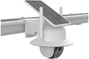 TIUIHU Protection contre la pluie et kit de support de gouttière pour caméra de surveillance AOSU 2K/3MP Batterie solaire extérieure (C9C2CA11) (C9C3CA11)