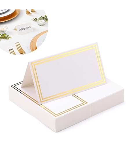 IKesoce Lot De 50 Marque-places Roses Marque-places De Table De Mariage, Marque-place, Papier Pour Communion, Baptême, Fête D'anniversaire