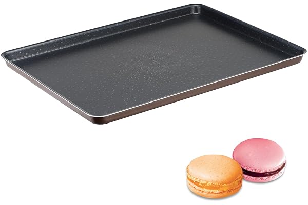 Tefal Success Plaque à pâtisserie 38x28 cm, Revêtement antiadhésif sûr, Aluminium 100% recyclé, Fabriqué en France, Chocolat J5547002