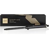 ghd Curved thin wand, clipless professional curling iron, black