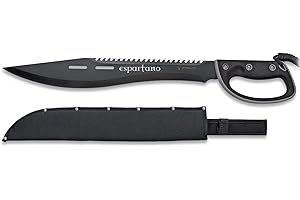 iFIELD Machete EL29004 45 cm schwarz getöntes Blatt, antihaftbeschichtet, Gesamtlänge 62 cm, Gummigriff, Campinggerät zum Angeln, Jagen, Sportaktivitäten