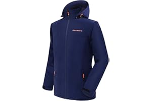 Acme Projects Veste Softshell doublée Polaire pour Homme avec Capuche Amovible, imperméable, Respirante, 8000 mm / 5000 g, Fermeture éclair YKK