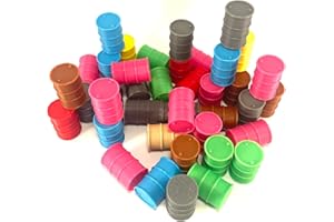 LM3D 40 fusti di carburante per Wargames - Colori casuali - Scenografia Sci-Fi, Moderna e Futuristica - Compatibile con Miniature 28 mm - Taniche di olio