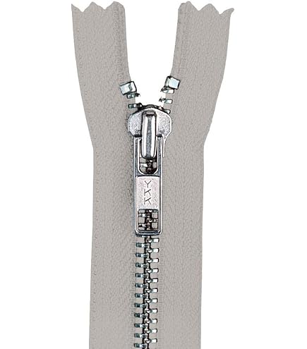 YKK Metall-Reißverschluss Offen, Nickelrei, Nr. 5, Farbe Weiß, Länge 66 Cm – Für Schwere Stoffe & Outdoor-Bekleidung