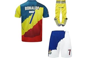 RAWDEM Madrid Manchester Al Nassr Special Design Football Soccer Jersey/Shorts Socks Gift Set for Children Youth Sizes