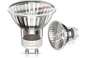 Klarlight Lampadine GU10 50W, Lampade Riflettori Faretto GU10 2 Poli Dimmerabile Bianco Caldo 2800K, 580LM Fascio Largo 120° Faretto per Plafoniere, Luci da Incasso, Luci di Binario (2 Pezzi)