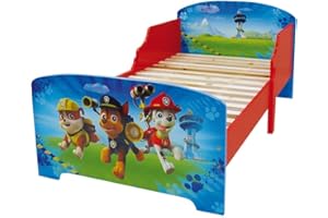 Fun House 712532 Kinderbett Paw Patrol, mit Latten aus Holz, MDF, blau, 140 x 70 x 59 cm