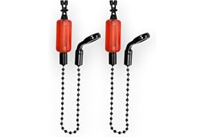 TJR Tackle 2 x Pro Ace III Bite Indicators Bobbins Short 15cm Chain For Fishing Bite Alarms 6 Translucent colour options