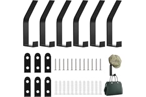 Lyaor 6 Pezzi Ganci da Parete 4x12cm Appendiabiti da Muro Gancio per Cappotto in Lega di Alluminio Ganci Appendiabiti Doppi Gancio Moderno per Cappotto Borsa Giacca Cappello Sciarpa Asciugamano