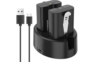 HAVENHARMO 2 Batterien mit Ladestation Kompatibel mit Ring Doorbell, 3.65V akku kompatibel für Ring Video Doorbell 2/3/3+/4 Stick Up Cam Akku (2/3nd Gen), Spotlight