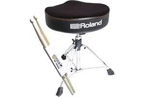 Roland RDT-S Drum Stool Saddle + Keepdrum Drumsticks 1 Pair