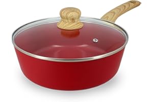 MENASTYL - Sauteuse 24cm Colorama magenta - En Aluminium - Revêtement antiadhésif en céramique - Tous feux dont induction