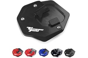 ZHUOWU Soporte Lateral del Pie Pad Extensión para TENERE 700 T7 2019-2023 Tenere 700 Rally 2010-2023 Tenere 700 World Raid 2022-2023 Negro