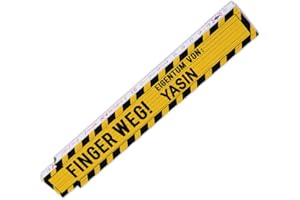 EUROFOTO Zollstock mit Namen Yasin und Motiv - Finger weg! Eigentum von Yasin - für Männer | Metermaß | Glieder-Maßstab mit Namen bedruckt | Viele Namen zur Auswahl