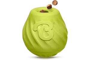 Benebone Pawbler Natural Rubber Interactive Enrichment Treat and Kibble Dispensing Dog Toy - Great for Bordom - Medium/Large