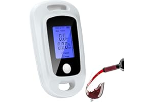 Umelee Alcoholímetro, Alcoholimetro Homologado con Pantalla LCD Digital, Alcolimetro, Alcoholímetro Electrónico Portátil, Probador de Alcohol (Blanco)