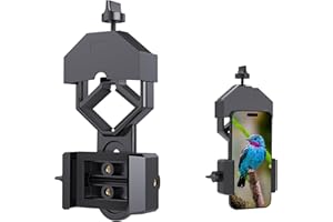 Gosky Universal-Handy-Halterung, kompatibel mit Ferngläsern, Monokular-Spektiven, Teleskopen und Mikroskopen, passend für Fast alle Smartphones schwarz