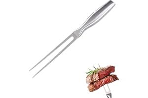 ‎WUISOLQP WUISOLQP Fleischgabel Edelstahl, 27CM Tranchiergabel Gerade Fleischgabel mit Griff lingenlänge Grillgabeln Bratengabel Grillgabel Edelstahl Rostfreier fleischgabel Schweinefleisch, Hähnchen, BBQ
