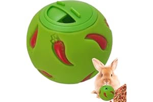 GENIKEER Balle À Friandise pour Rongeur 7,5 cm Balle De Friandises pour Lapin, Distributeur De Friandises pour Lapin Hérisson, Jouets De Boule De Friandise Distributeur De Nourriture pour Petits Animaux