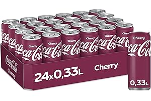 Coca-Cola Cherry - fruchtiges Erfrischungsgetränk mit Kirsch-Geschmack - koffeinhaltiger Softdrink in Einweg Dosen (24 x 330 