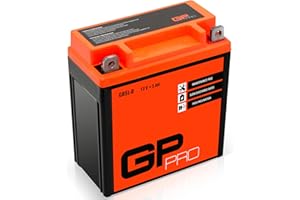 GP-PRO GB5L-B - Batería de arranque para scooter, 12V, 5Ah, parecido a YB5L-B / YT5L-BS, sin necesidad de mantenimiento