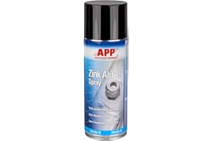 AUTO-PLAST PRODUKT APP Zink Alu 19 Spray de zinc et aluminium | Bombe peinture antirouille metal: protection anticorrosion | Résistant à la chaleur et séchant rapidement | Argent | 400 ml