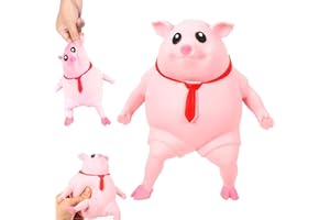 LYNBLY Juguete Antiestrés, Juguete Antiestres Cerdo, Juguetes para Apretar, Novedad Divertidos Lindo de Juguetes de Cerdo Rosa para Aliviar El Estrés Sensorial