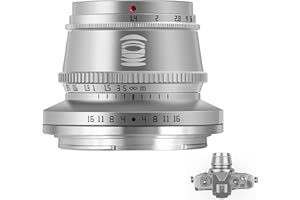 Obiettivo per fotocamera TTArtisan 35mm F1.4 Obiettivo APS-C MF compatibile con fotocamere con attacco NZ ZFC Z50 Z5 Z6 Z6II Z7 Z7II Z9.(d'argento)