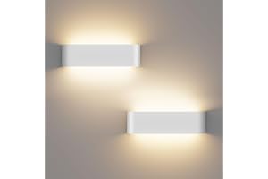OOWOLF Conjunto de 2 piezas Apliques Pared interior LED 16W - Lámpara de Pared Luz Ajustable 3 Colores (3000K/4500K/6000K) para Salón, Dormitorio, Pasillo y Escalera