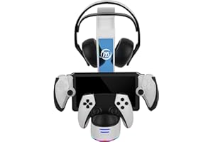 BeisDirect Station de charge pour console de jeu PlayStation Portal Station de charge pour PS5 Poignée de chargeur avec support de rangement pour casque, support de chargeur pour PS Portal