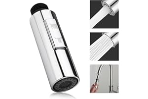 LURNODY 2 Modi Brausekopf Küchenarmatur, G1/2 Küchenarmatur Ersatz Herausziehbarer, Multi-Funktions-Pull Out Spout Head,Geeignet für Küchenspüle Und Ausziehbare Duscharmatur Mit Verchromter Oberfläche