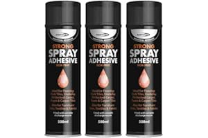 ARA CHOICE Bond it 500ml Aerosol Super Strong Industrial Spray Contact Adhesive Carpet Tiles Fabrics Underlay Glue Tins (3)