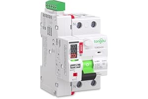 TONGOU Diferencial 40a 30ma, Tipo A 1P+N 230V, Diferencial Superinmunizado Rearmable, Diferencial Auto Rearmable, Aplicable a Viviendas Familiares, Edificios Comerciales Pequeños, etc