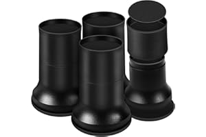 Uping Rialzi per Letto Rialzi per Mobili Alza Letto Piedini Rialzo Mobili, Aggiungere 5,5 cm o 10 cm o 15,5 cm in Altezza (4 Set, Nero)