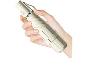 Moorrlii Automatic Mini Travel Umbrella, Windproof, Foldable, UV Protection, Instant Open/Close for Rain/Sun, Small, Compact, Lightweight Design, Fits in Carry Bag/Travel Bag