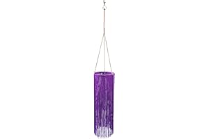 EONBES Tassel Windsock for Outdoor and Indoor Decorations, 37.5-Inch (Violet)