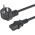 Câble d'alimentation, 3 Pin AC Cordon électrique Secteur 1,5 m / 4,92 pi, 10A 18AWGX3C, pour Ordinateur Portable, moniteurs d