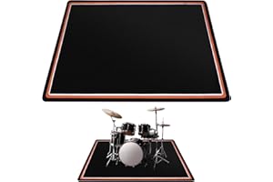 Lnrueg Aucuda Fluffy Drum Set Rugs, Extra Thick Drum Mat for Electric Drums, Excellent Floor Protection Rubber Backing