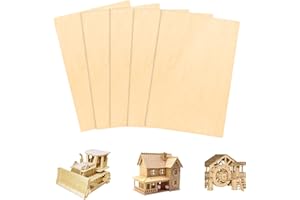 Chutoral 5 Stcke Balsaholz Platte,300 x 200 x 1.5 mm Rohlinge Balsa Holz Platten Dnne Linde Holzplatten fr DIY Handwerk Holz Mini Haus Boot Holzmodelle