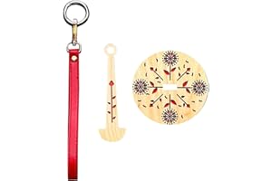 ANULELY Porte-fil en bois, support de fil portable, dérouleur de laine en bois, porte-pelotes de laine, porte-fil et porte-fil pour les amateurs de bricolage