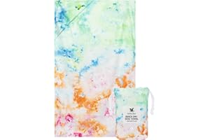 Dock & Bay Pet Towel - Super Absorbent & Quick Drying Dog Towels with Bag - 100% Recycled - Sunset Splash, Medium (90x50cm, 35x19)