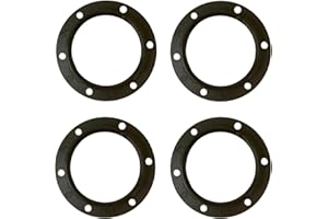 HALOTEC | Pack de 4 arandelas negras para portalámparas E27 | Aros de sujeción en termoplástico para pantallas de lámpara | Compatibles con casquillos rosca E27 estándar