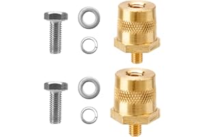 TNSLAND Mosiężny adapter biegunowy akumulatora, zaciski akumulatora 12 V, zaciski biegunowe akumulatora samochodowego, zaciski biegunowe akumulatora, adapter biegunowy akumulatora, gwint wewnętrzny M8, gwint zewnętrzny M6 do akumulatorów samochodowych litowych