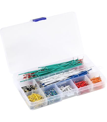 Kit 560 Jumpers Breadboard - Câbles Mâle-Mâle 14 Longueurs Assorties + Boîte De Rangement Transparente