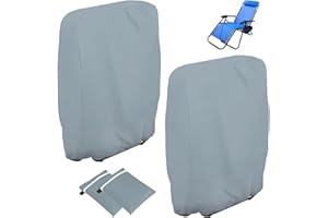 Szary Pokrowce na meble ogrodowe Omtofo Pokrowiec ochronny na krzesło składane 2 zestaw