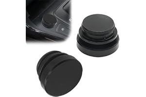 VIERONE 2 Pcs Universal Aluminum Car Cigarette Lighter Plug Cover,Cigarette Lighter Dust Cover Cap,Car Lighter Cover Waterproof Dustproof Plug for Car for Car Truck SUV Boat Accessories Black (black)