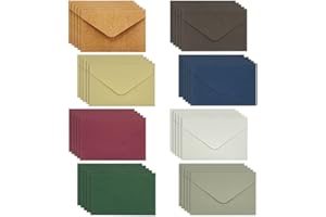UMCHU CLVPAI 40 pezzi 10.5 * 7cm Buste a coste,buste da lettera senza finestra,Buste con lembo,per Matrimoni, Compleanno, Feste, Regali e Biglietti di Auguri(8 colori)