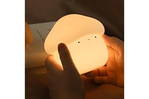 AUEZONA Veilleuse Enfant, Champignon Veilleuse Bébé Tactile Rechargeable Peut être Chronométré, Silicone Lampe de Chevet Enfant, Veilleuse de Pépinière, Veilleuse LED Cadeau Bebe D'anniversaire et de Noël
