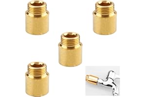 VASEMELE 4 PCS 20MM Messing Verlängerung Fitting Hahnverlängerung 1/2 Zoll x 20 mm Gewindefitting hahnverlängerung werkzeug Anschluß Verlängerung für Trinkwasser und Heizung Installation