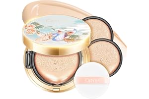 CATKIN Blossom BB Cream Foundation Base de Maquillaje de Cobertura, Base de Líquido Corrector de Control de Aceite Mate Con 2 Recambios Gratuitos Marfil - 13 gr x 3